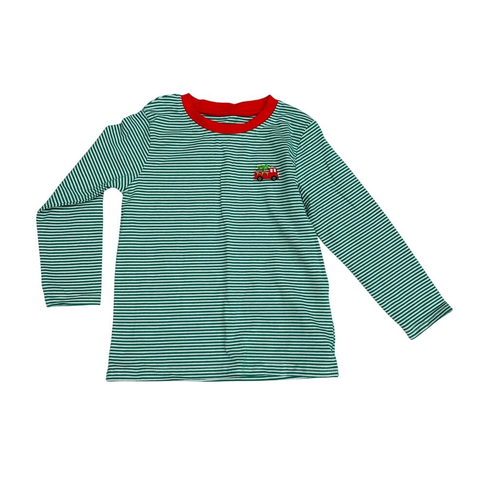 NWT Itsy Bitsy Size 12M Christmas Fire Truck Tee
